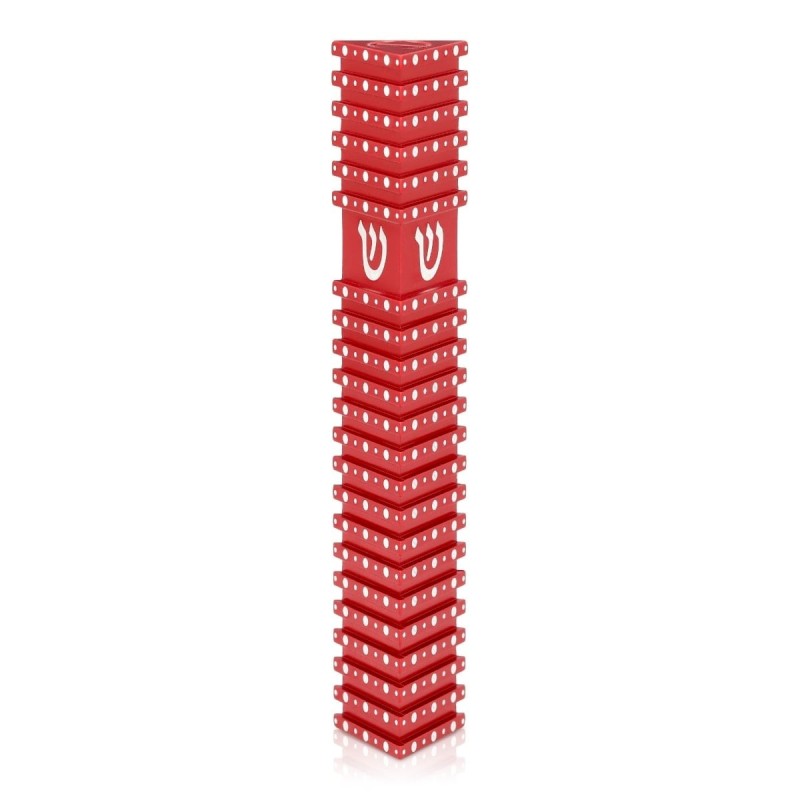 Triangular Mezuzah Case With Polka Dot Design by Akilov Design